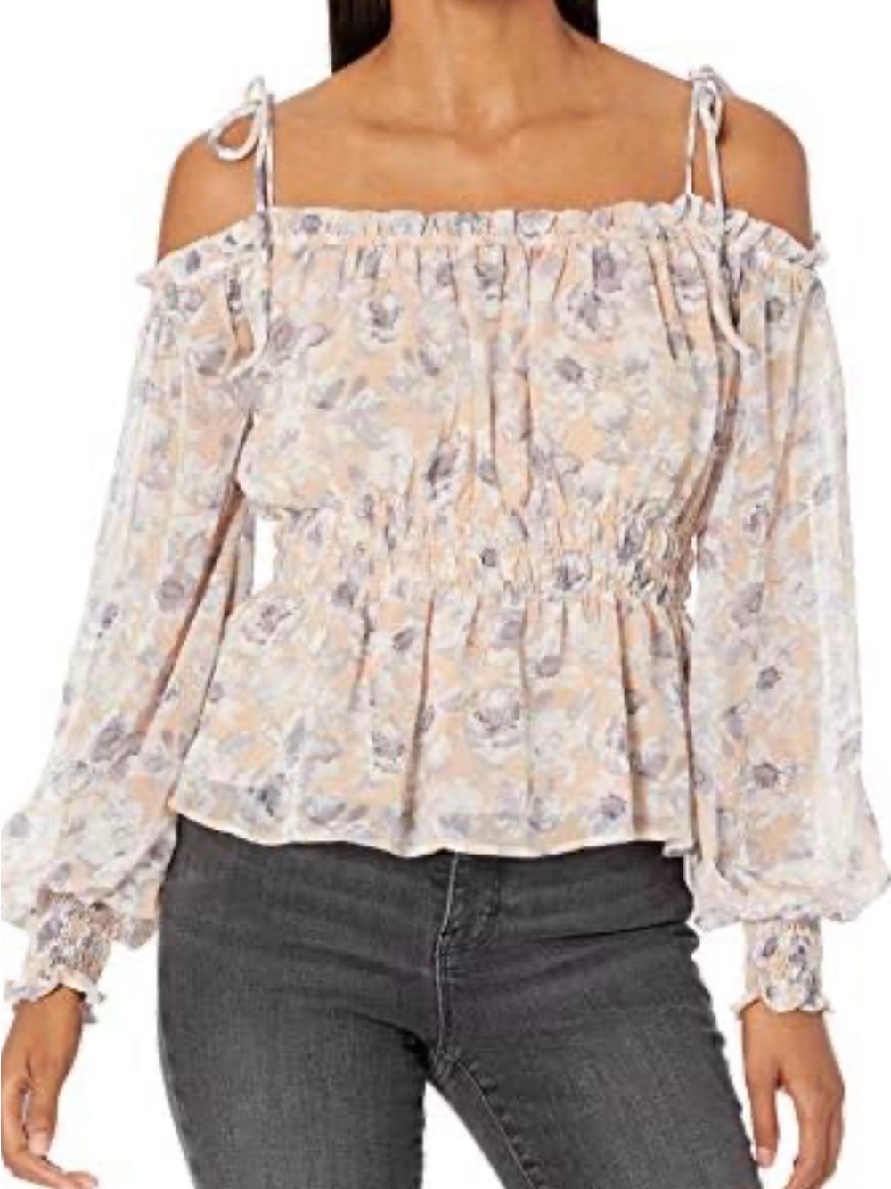 ASTR the Label Cold Shoulder Tie Top